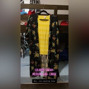 LuLaRoe Gigi (large) and hard to find Sarah (medium)